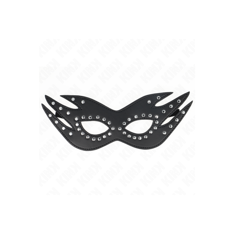 KINK - MASCHERA IN SIMILPELLE CON RIVETTI MODELLO 3 26 x 9,5 CM - KIN…