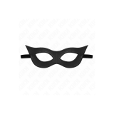 KINK - LEATHERETTE MASK MODEL 2 23 x 7.5 CM - KINK MASKED ALLURE - Bl…