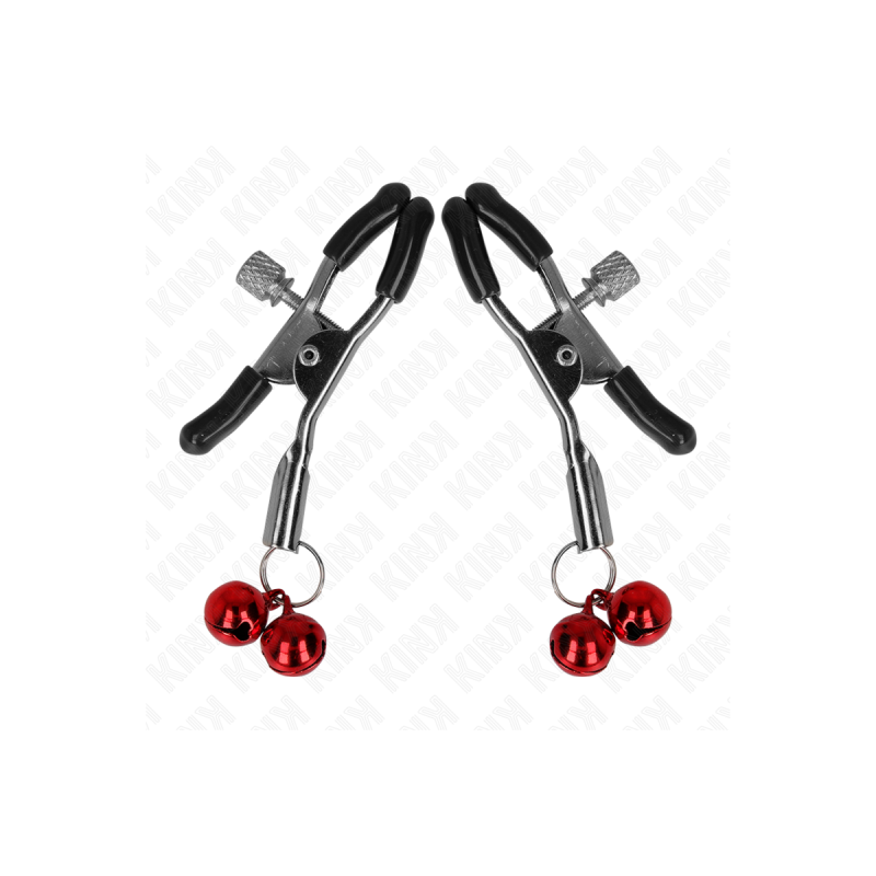 KINK - DOPPELTE GLOCKEN-NIPPELKLAMMERE ROT 6 CM - KINK NIPPLE GRIP -…