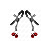 KINK - MORSETTO PER CAPEZZOLI DOPPIA CAMPANA ROSSO 6 CM - KINK NIPPLE…