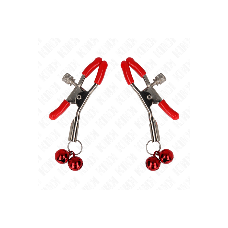 KINK - PINCE À METON DOUBLE CLOCHE ROUGE ROUGE 6 CM - KINK NIPPLE GRI…