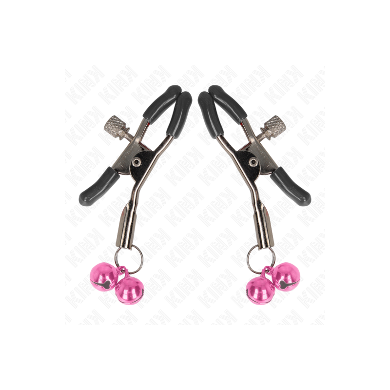 KINK - PINCE À METON DOUBLE CLOCHE ROSE 6 CM - KINK NIPPLE GRIP - Pin…