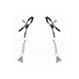 KINK - SILBERNE NIPPELKLEMMEN MIT GLOCKENANHÄNGER 6 CM - KINK NIPPLE…