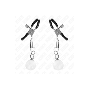 KINK - GLASPERLEN-NIPPELKLAMMERN SILBER 6 CM - KINK NIPPLE GRIP - Sad…