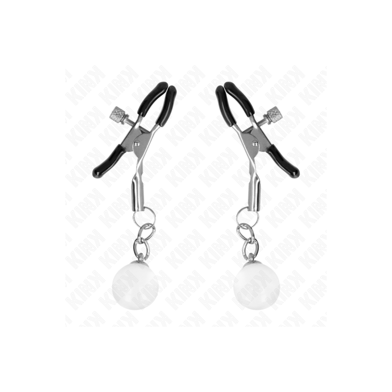 KINK - GLASPERLEN-NIPPELKLAMMERN SILBER 6 CM - KINK NIPPLE GRIP - Sad…