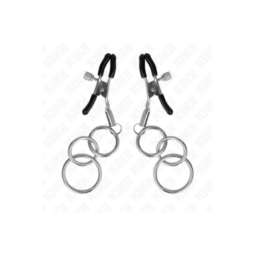 KINK - 3 O-RING NIPPLE CLAMP 6 CM - KINK NIPPLE GRIP - Sadomasochism…