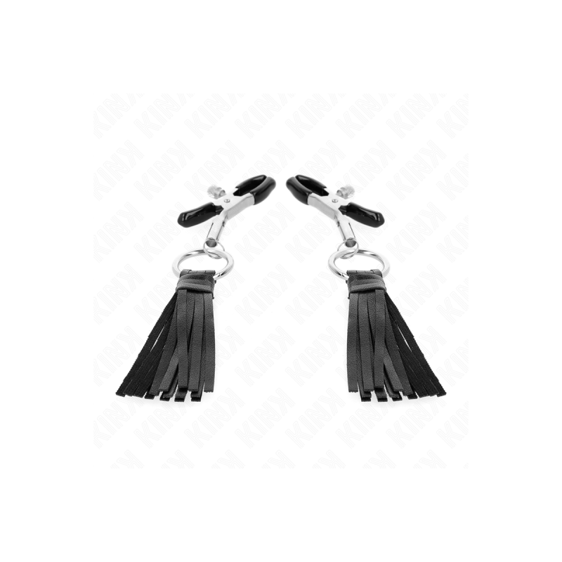 KINK - MORSETTI PER CAPEZZOLI IN SIMILPELLE CON NAPPINE 6 CM - KINK N…