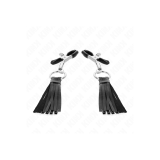 KINK - LEATHERETTE TASSEL NIPPLE CLAMPS 6 CM - KINK NIPPLE GRIP - Sad…