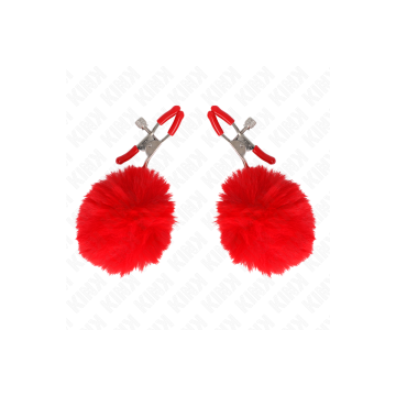KINK - PINZA PER CAPEZZOLI CON SFERA IN ECOPELLICCIA ROSSO 6 CM - KIN…