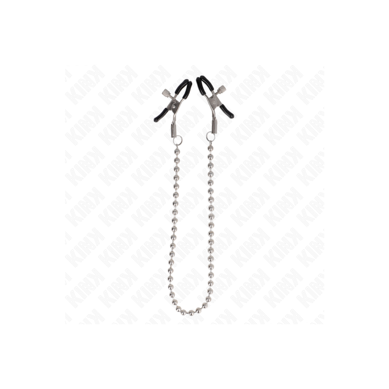 KINK - PINCES À TÉLÉTON CHAÎNE DE BILLES 30 CM - KINK NIPPLE GRIP - P…