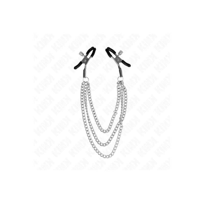 KINK - PINZE PER CAPEzzoli CON 3 CATENE ARGENTO 20/23/28 CM - KINK NI…