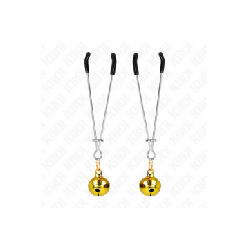 KINK - DÜNNE GLOCKEN-NIPPELKLAMMERN GOLD 7 CM - KINK NIPPLE GRIP - Sa…