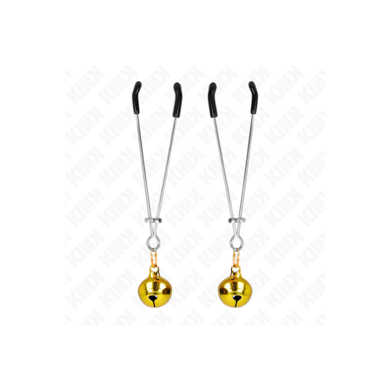 KINK - DÜNNE GLOCKEN-NIPPELKLAMMERN GOLD 7 CM - KINK NIPPLE GRIP - Sa…