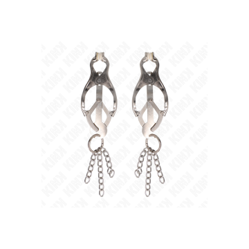KINK - JAPANESE CLOVER NIPPLE CLAMPS WITH LITTLE CHAINS SILVER - KINK…