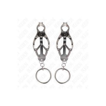 KINK - O-RING JAPANISCHE KLEEBLATT-NIPPELKLAMMERN SILBER - KINK NIPPL…