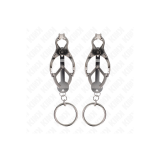 KINK - O-RING JAPANESE CLOVER NIPPLE CLAMPS SILVER - KINK NIPPLE GRIP…