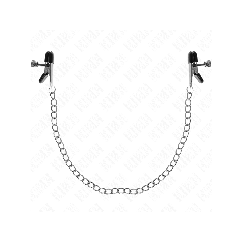 KINK - FLACHE KETTE NIPPELKLEMMEN SILBER 34 CM - KINK NIPPLE GRIP - S…