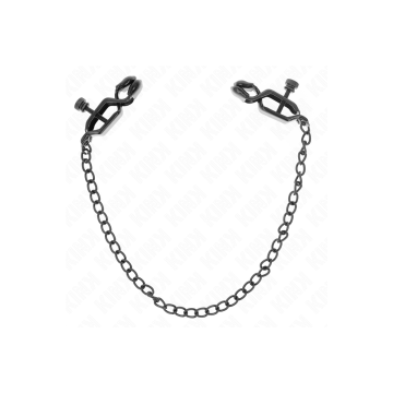 KINK - FLAT CHAIN NIPPLE CLAMPS BLACK 30 CM - KINK NIPPLE GRIP - Sado…