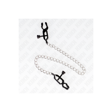 KINK - PINCES À TAMELON CHAÎNE PLATE ARGENT 30 CM - KINK NIPPLE GRIP…
