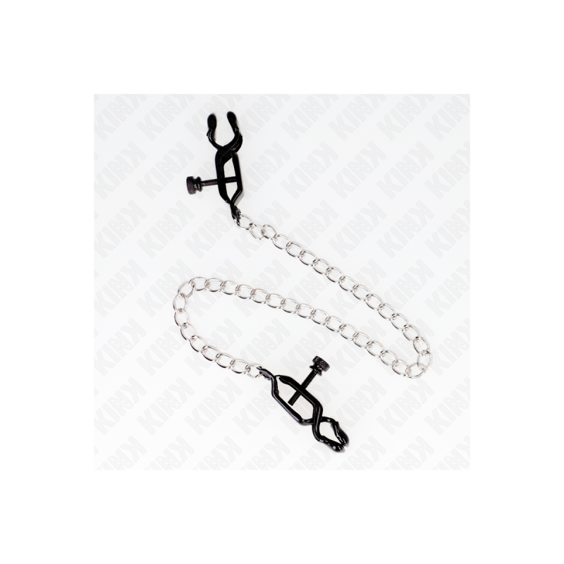 KINK - FLAT CHAIN NIPPLE CLAMPS SILVER 30 CM - KINK NIPPLE GRIP - Sad…