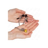 KINK - PINCES À TÉLÉTON CHAÎNE AVEC PENDENTIF CORNE 30 CM - KINK NIPP…