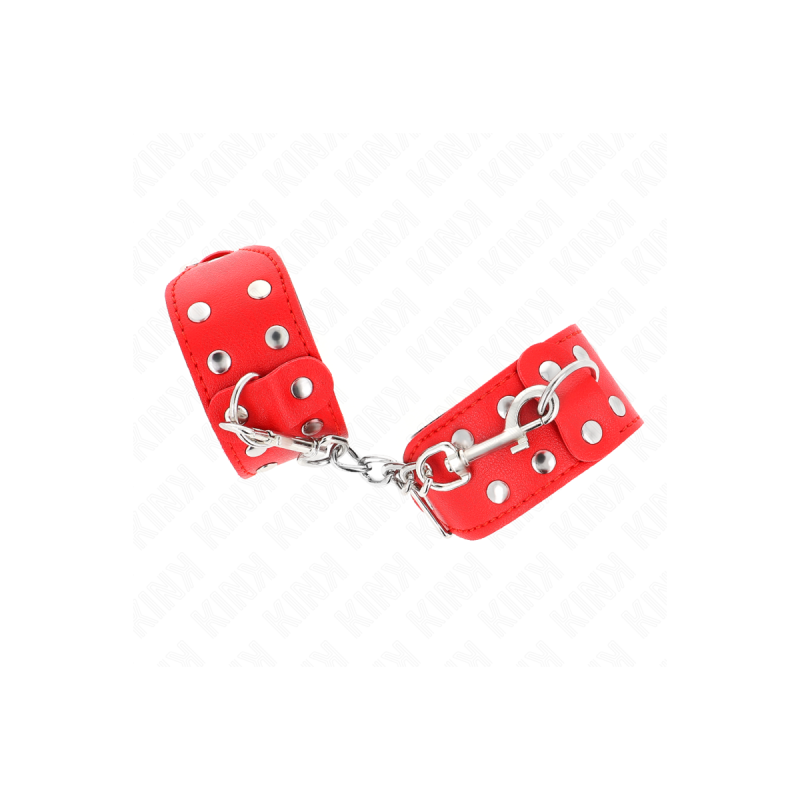 KINK - ARMBÄNDER MIT DOPPELTER REIHE VERSTELLBARER NIETEN ROT - KINK…