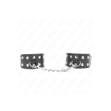 KINK - WRISTBANDS WITH DOUBLE LINE OF ADJUSTABLE STUDS BLACK - KINK W…