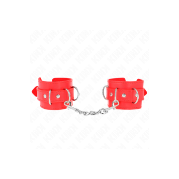 KINK - 3 D-RING WRIST RESTRAINTS ADJUSTABLE RED 17.5-25 CM X 6 CM - K…