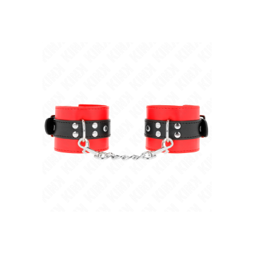 KINK - WRIST RESTRAINTS RED WITH BLACK BELT ADJUSTABLE 17-28 CM X 6 C…