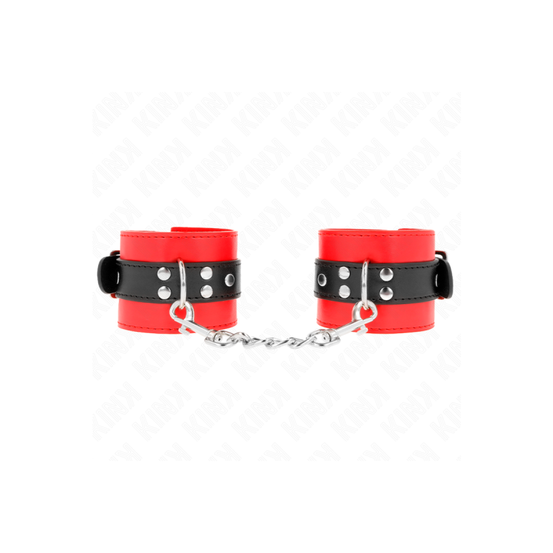 KINK - WRIST RESTRAINTS RED WITH BLACK BELT ADJUSTABLE 17-28 CM X 6 C…