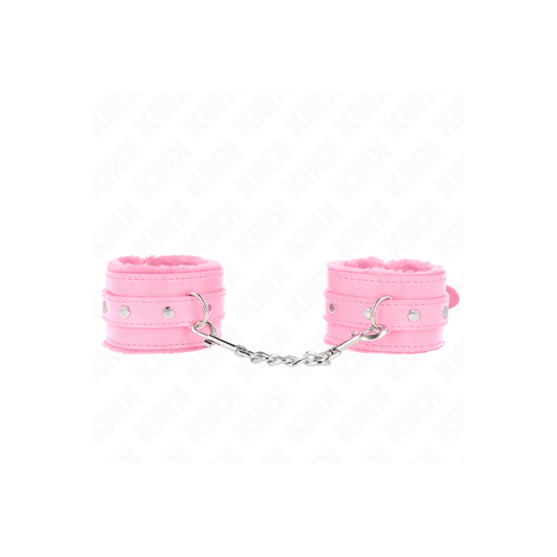 KINK - POGGIPOLSI PREMIUM RIVESTITI IN PELLICCIA ROSA CON CINTURA ROS…