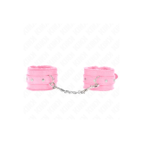 KINK - PREMIUM PELZGEFÜTTERTE HANDGELENKFESSELN ROSA MIT ROSA GÜRTEL…
