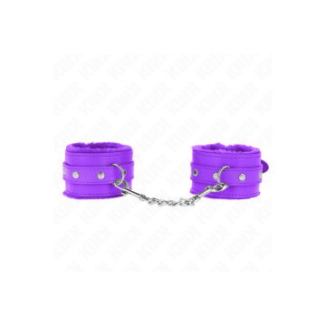 KINK - POGGIPOLSI PREMIUM IMBOTTITI IN PELLICCIA VIOLA CON CINTURA VI…