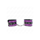 KINK - POGGIPOLSI PREMIUM FODERATI IN PELLICCIA NERI CON CINTURA VIOL…