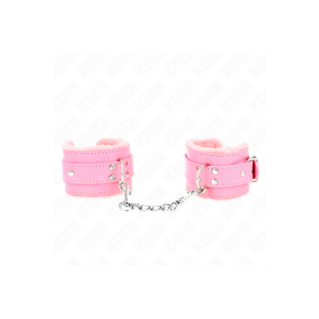 KINK - RESISTENZA DA POLSO IMBOTTITA IN PELLICCIA ROSA CON CINTURA RO…