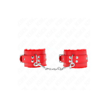 KINK - RESISTENZA DA POLSO IMBOTTITA IN PELLICCIA ROSSO CON CINTURA R…