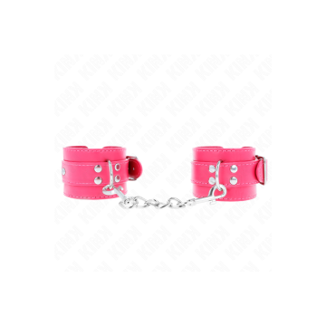 KINK - APPUI-POIGNETS ROSE FRAMBOISE AVEC DOUBLURE ROSE FRAMBOISE RÉG…