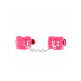 KINK - WRIST RESTRAINTS RASPBERRY ROSE WITH RASPBERRY ROSE LINING ADJ…