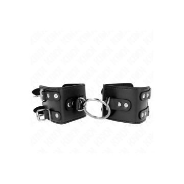 KINK - FIXED WRIST RESTRAINTS WITH RING AND STUDS ADJUSTABLE BLACK 17…