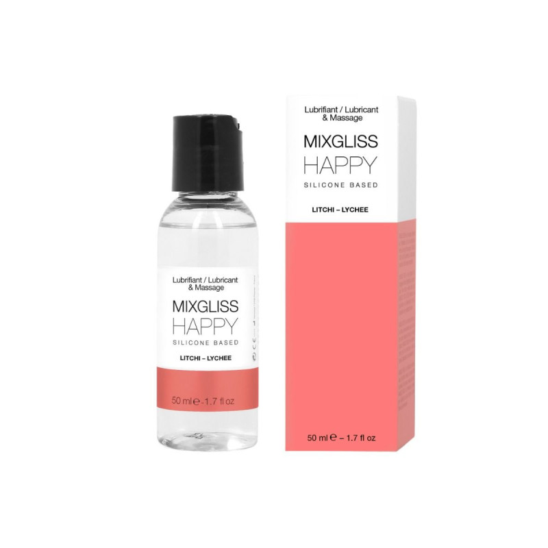 MIXGLISS - LUBRIFIANT SILICONE HAPPY LITCHI 50 ML - Aux saveurs délic…