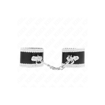 KINK - POLSO NERO CON PIZZO DECORATO BIANCO REGOLABILE 20-23 CM X 5,5…