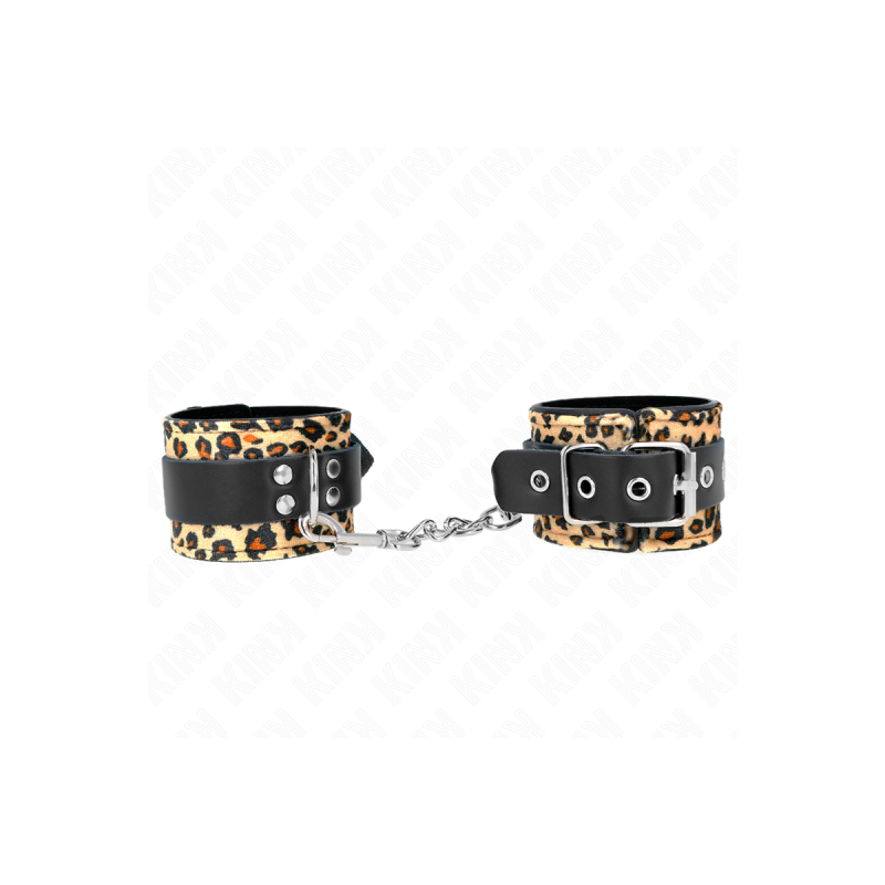 KINK - POGGIAPOLSO IN VERA PELLE LEOPARDATA REGOLABILE 18-29 CM X 5,5…