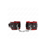KINK - APPUI-POIGNETS DOUBLÉS DE FOURRURE ROUGE / NOIR RÉGLABLE 17-29…