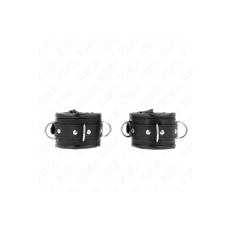 KINK - SCHWERE HANDGELENKSFESSELN MIT SCHWARZEM PELZFUTTER, VERSTELLB…
