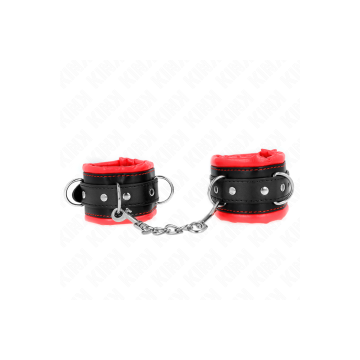 KINK - APPUI-POIGNETS LOURDS DOUBLÉS DE FOURRURE ROUGE AJUSTABLES 20-…