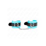 KINK - APPAREILS-POIGNETS À CROCHET DOUBLÉS DE FOURRURE BLEU AJUSTABL…