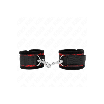 KINK - SCANDAL WRIST RESTRAINTS RED-BLACK - KINK WRIST RESTRAINT - Fi…