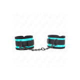 KINK - TENUTA DA POLSO IN NYLON CON GANCIO E LOOP NERO-BLU REGOLABILE…