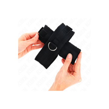 KINK - POIGNETS CROISÉS NOIR 34 X 5,5 CM - KINK WRIST RESTRAINT - Rép…