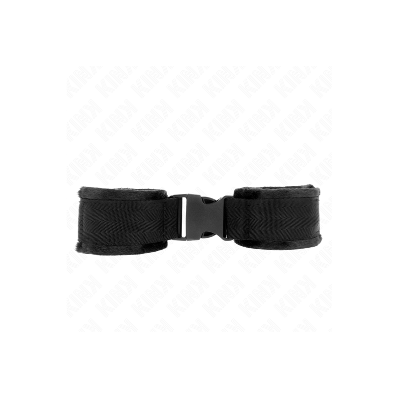 KINK - APPAREILS-POIGNETS À CROCHET ET BOUCLE EN NYLON ROUGE-NOIR MOD…